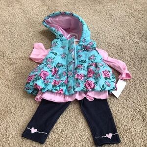 NWT! KIDS HEADQUARTERS Size 12M three piece set